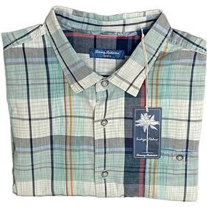 Tommy Bahama Shirt Men's 3XLB Big & Tall Long Sleeve Tortola Sunwash Check NEW